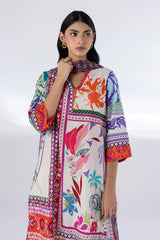 Stitched Mahay Lawn Shirt + Dupatta