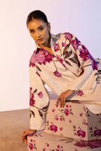 Stitched Blended Jacquard Printed Shirt + Culotte