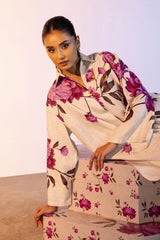 Stitched Blended Jacquard Printed Shirt + Culotte