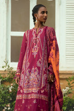Unstitched Embroidered Muzlin Slub Suit