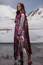 Unstitched Printed 2 Piece Slub Suit