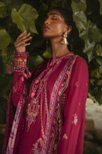 Unstitched Embroidered Muzlin Slub Suit
