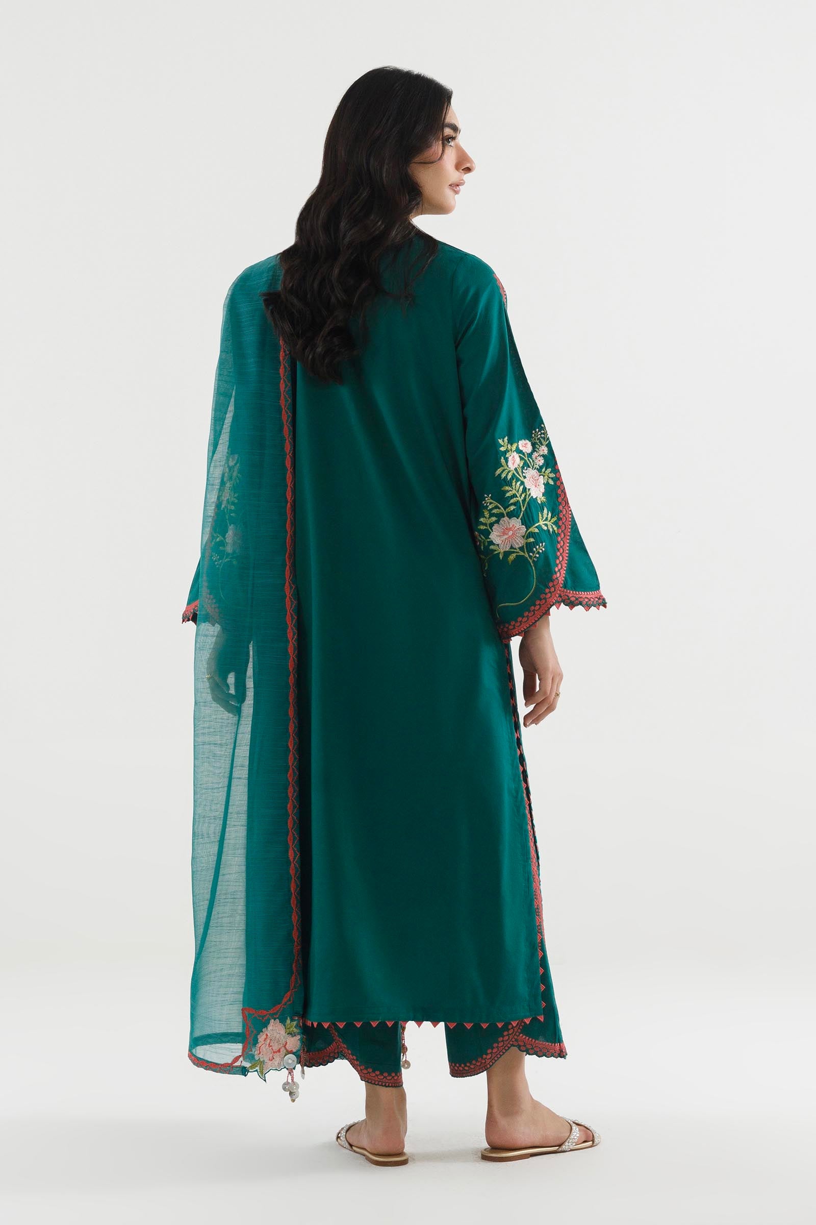 Stitched Embroidered Lawn Suit