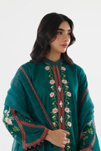 Stitched Embroidered Lawn Suit