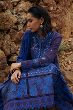 Unstitched Embroidered Muzlin Slub Suit