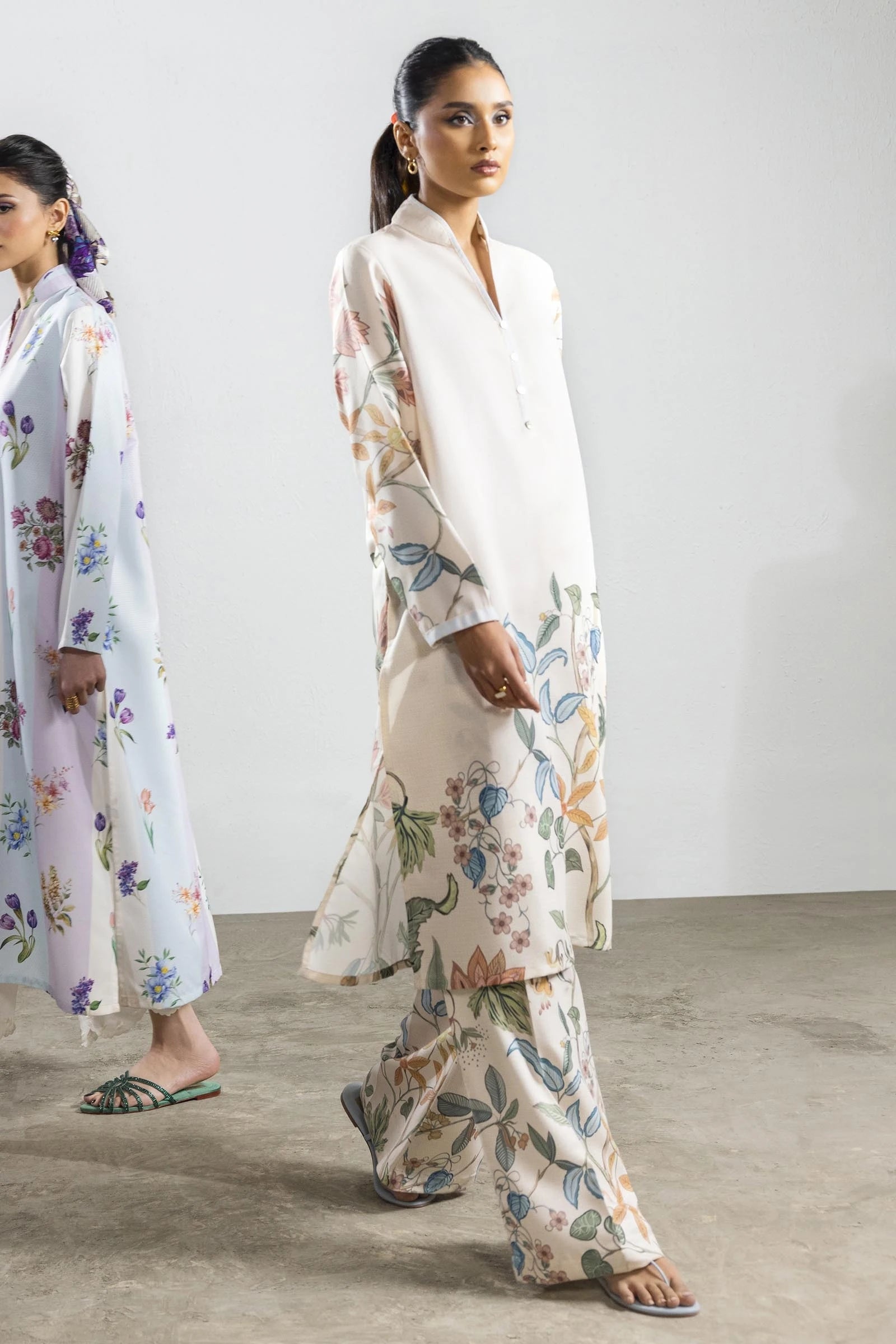 Stitched Blended Jacquard Shirt + Culotte Main image