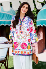 Stitched Blended Jacquard Printed Shirt