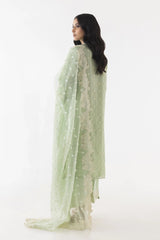 Stitched Brochia Embroidered Shirt + Culotte + Dupatta