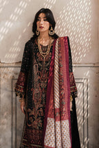 Unstitched Embroidered Raw Silk Suit