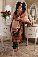 Unstitched Embroidered Raw Silk Suit