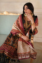 Unstitched Embroidered Raw Silk Suit