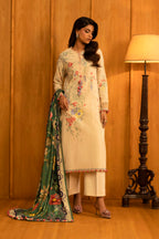 Unstitched Slub Muzlin 3 Piece Suit