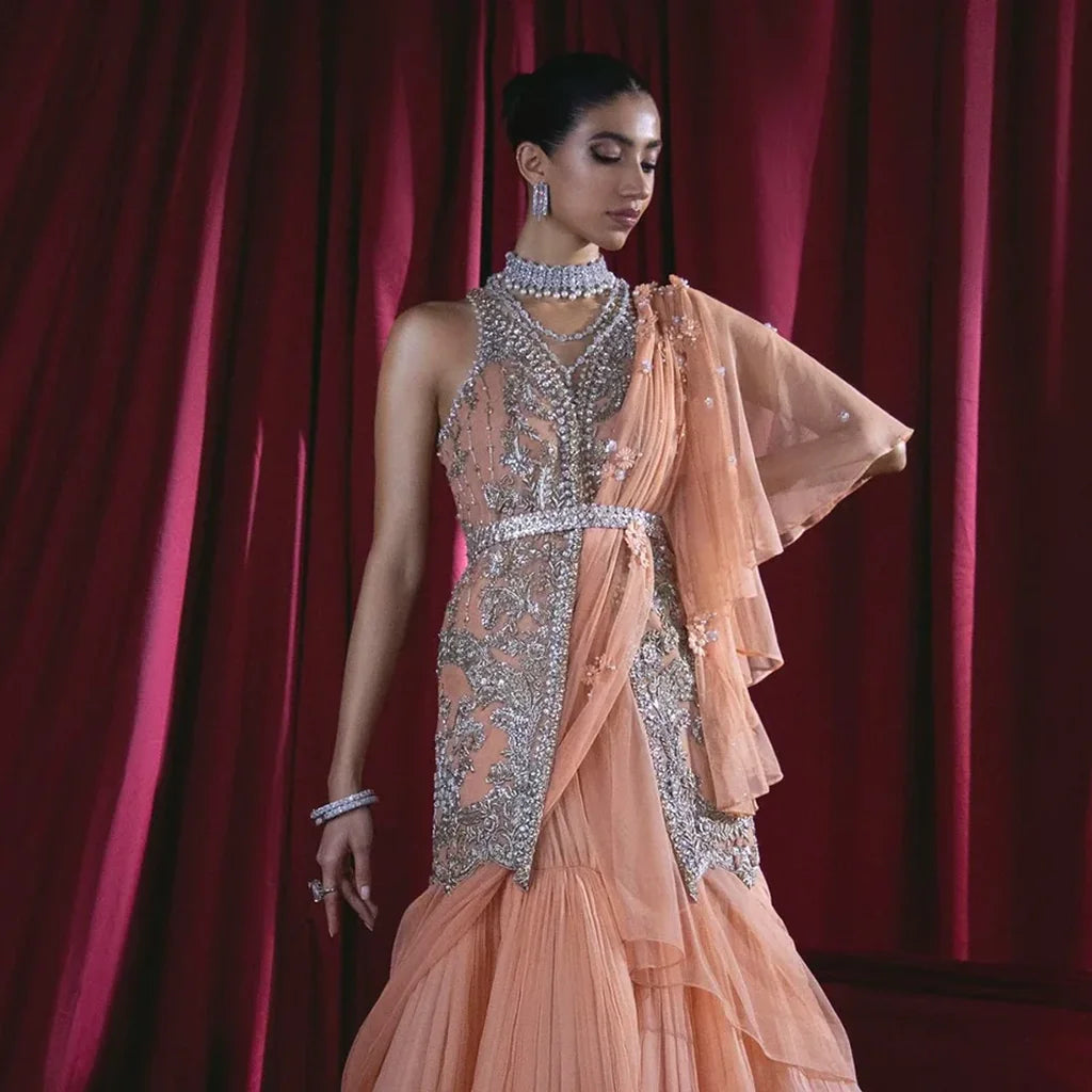 Dreamy Peach Peplum (P-285)