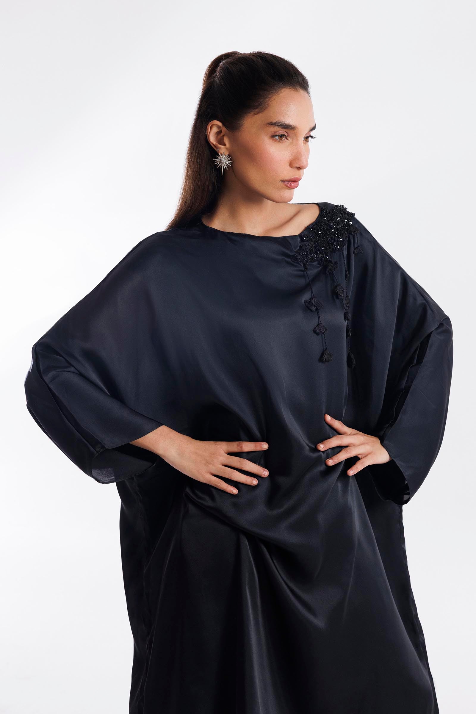 Stitched Dyed Satin Shirt + Culotte Secondary image