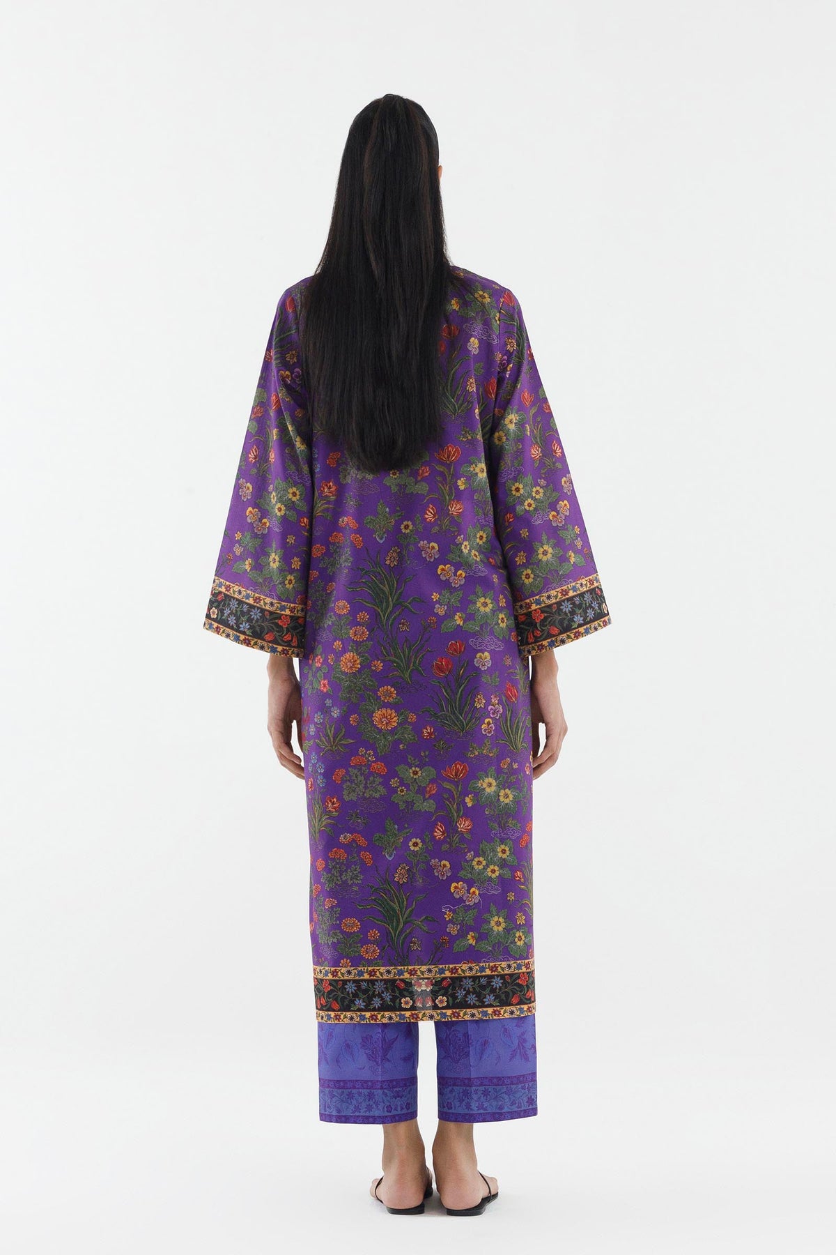 Stitched Printed Cambric Shirt+ Culotte