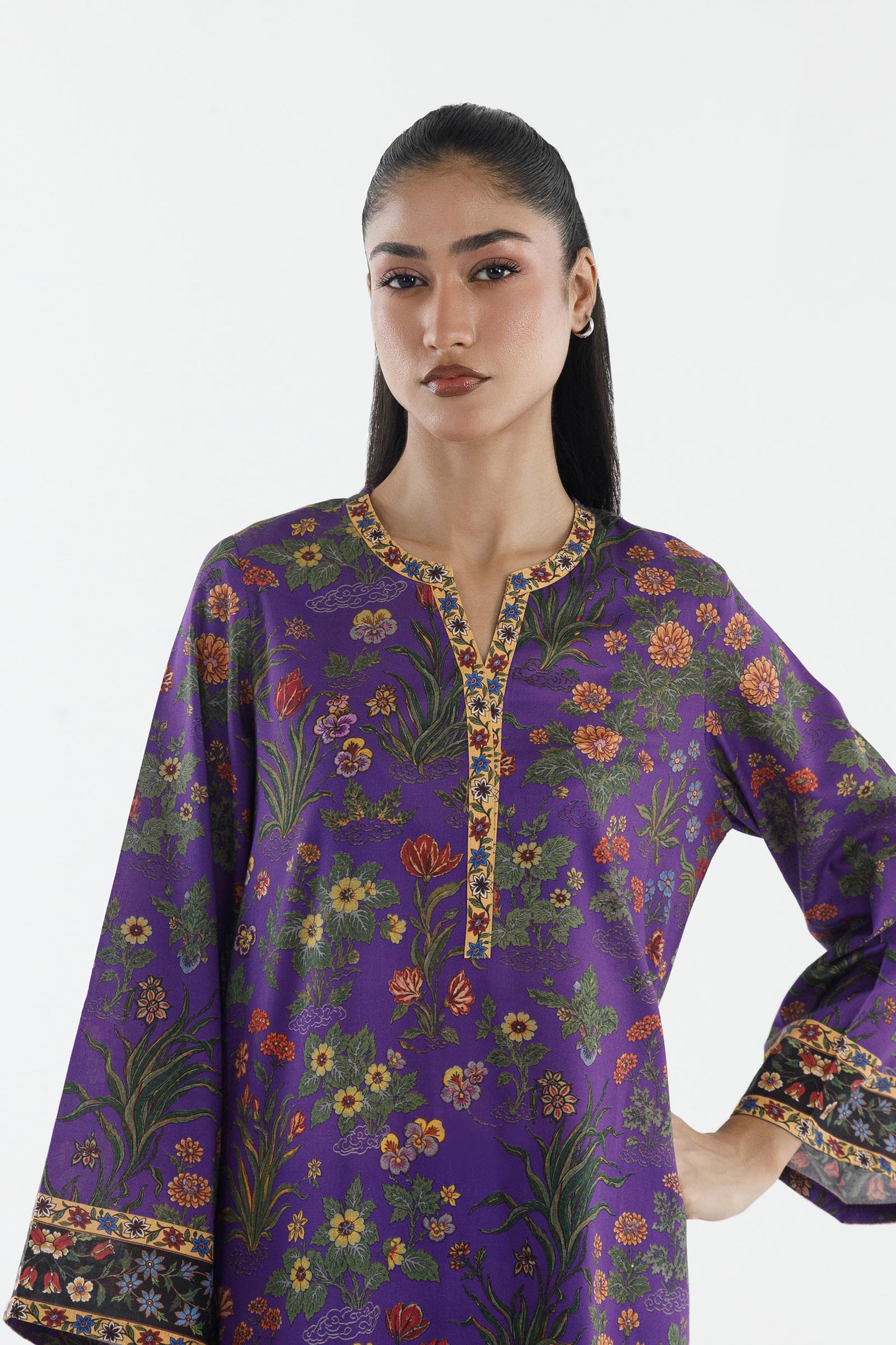 Stitched Printed Cambric Shirt+ Culotte Secondary image