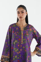 Stitched Printed Cambric Shirt+ Culotte