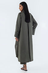 Stitched Olive Printed Shirt + Culotte