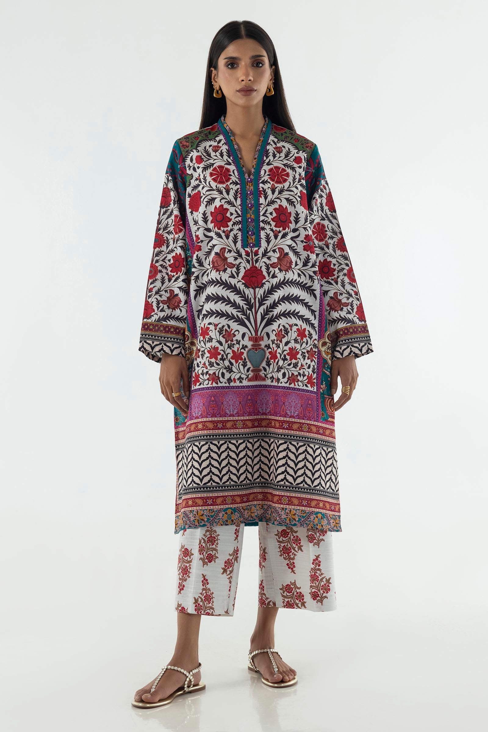 Stitched Basic Printed Shirt + Culotte Main image