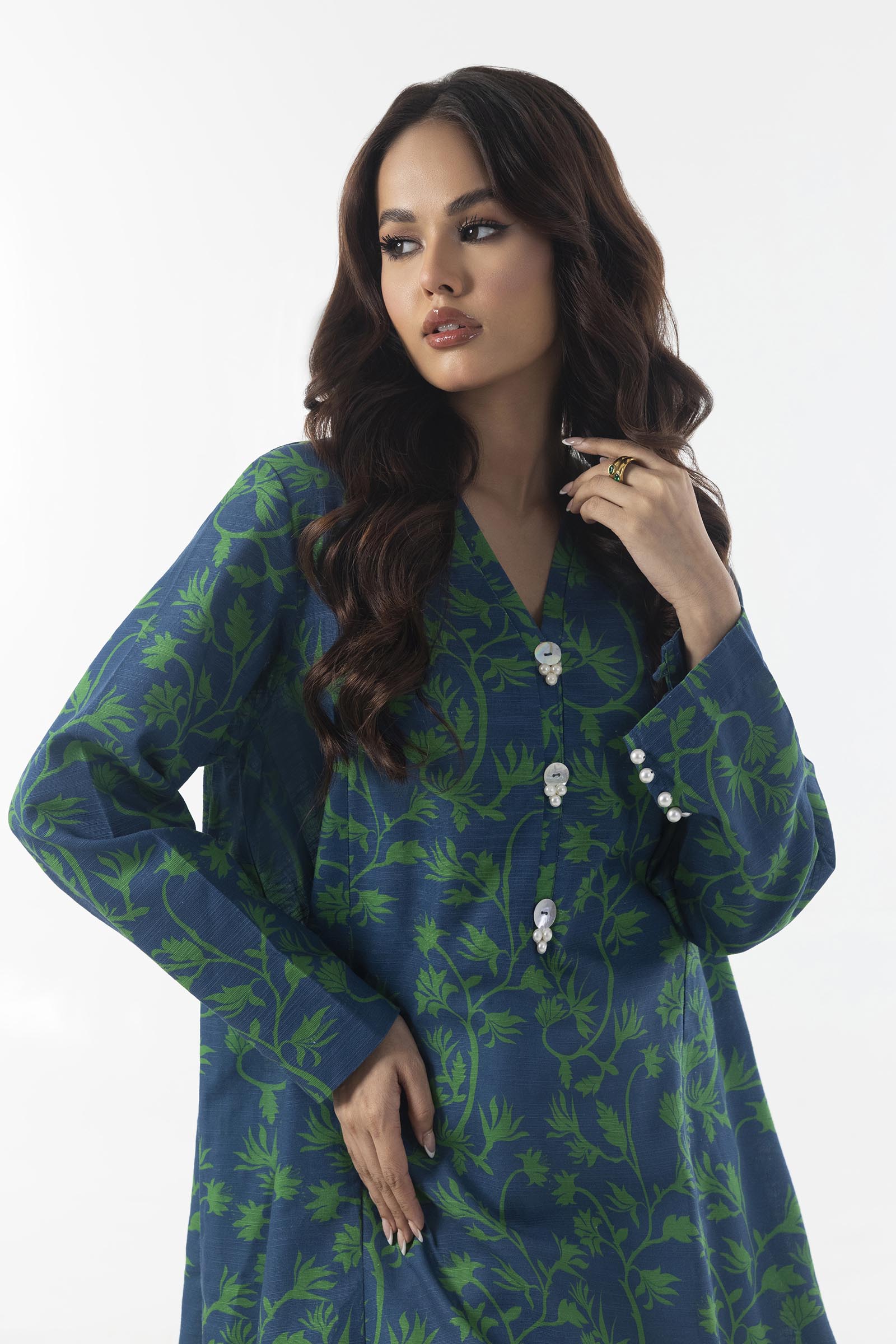 Stitched Boxy Printed Shirt Secondary image