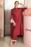 Stitched Maroon Embroidered Shirt + Culotte