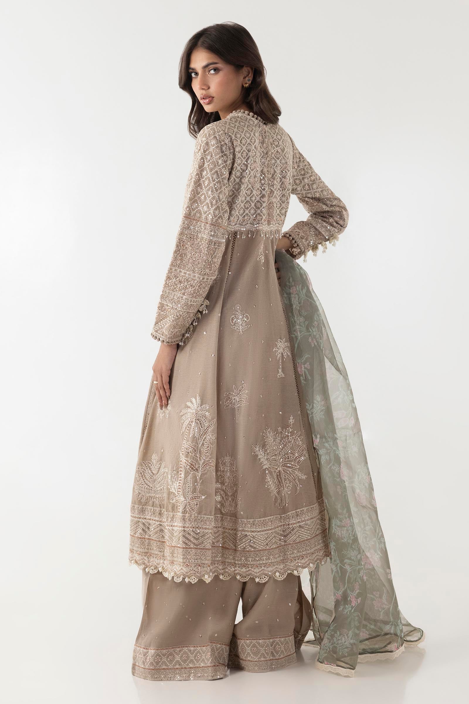 Stitched Embroidered Shirt + Culotte + Dupatta Secondary image