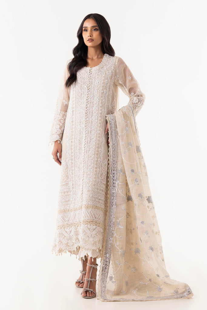 Stitched Embriodered Shirt+Culotte+Dupatta