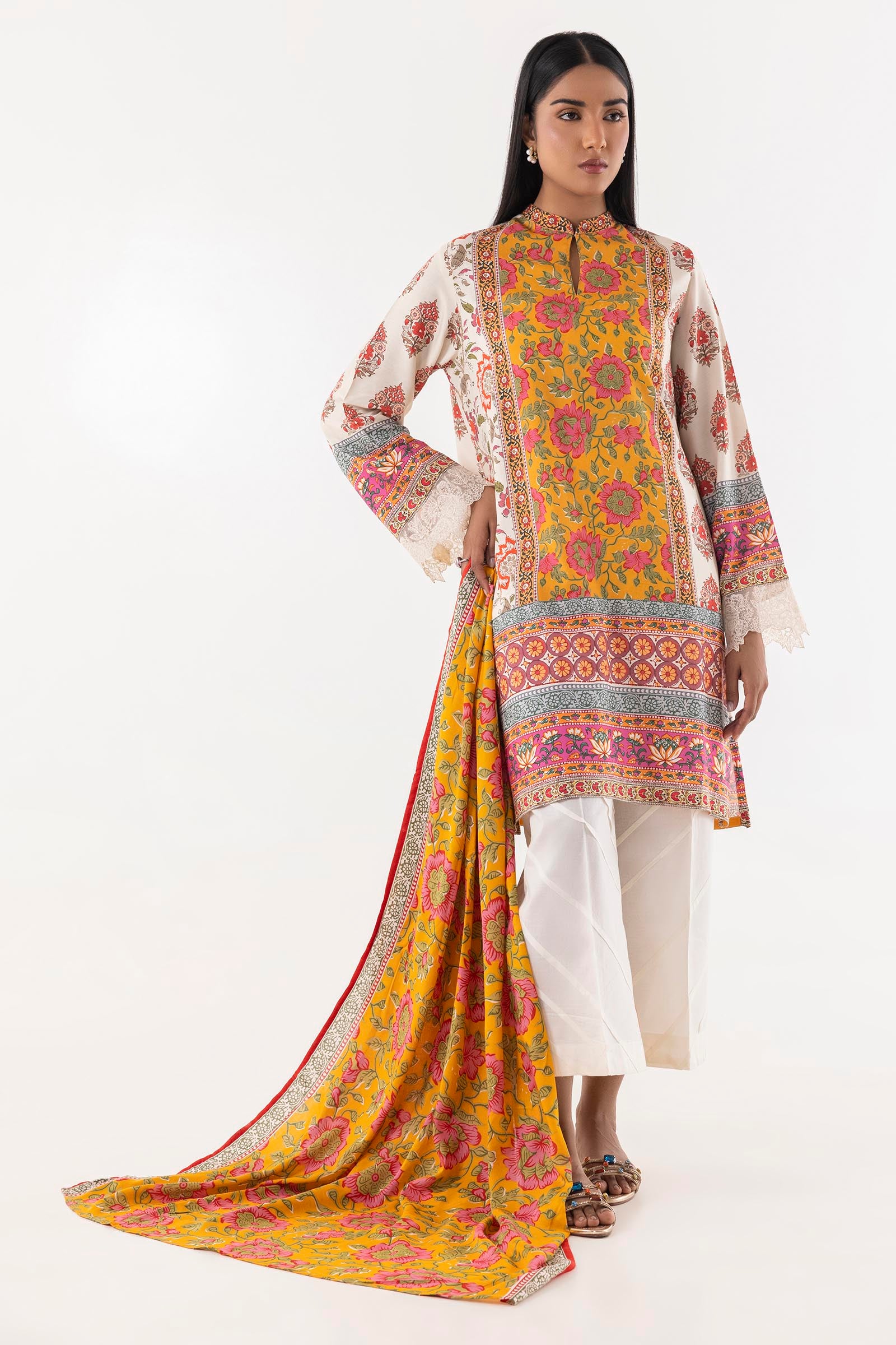Stitched Multi Printed Shirt + Dupatta Main image
