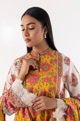 Stitched Multi Printed Shirt + Dupatta