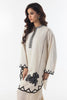 Stitched Beige Boxy Embroidered Shirt