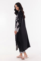 Stitched Black Embroidered Shirt + Culotte