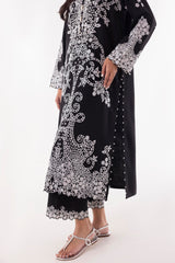 Stitched Black Embroidered Shirt + Culotte