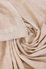 Cream Embriodered Shawl