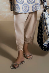 Stitched Beige Embroidered Shalwar