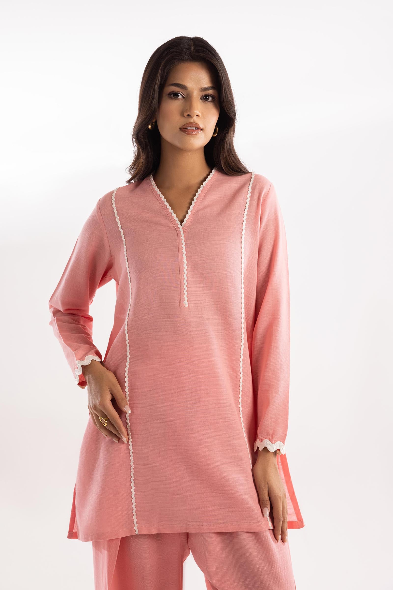 Stitched Dyed Khaddar Shirt + Shalwar Secondary image