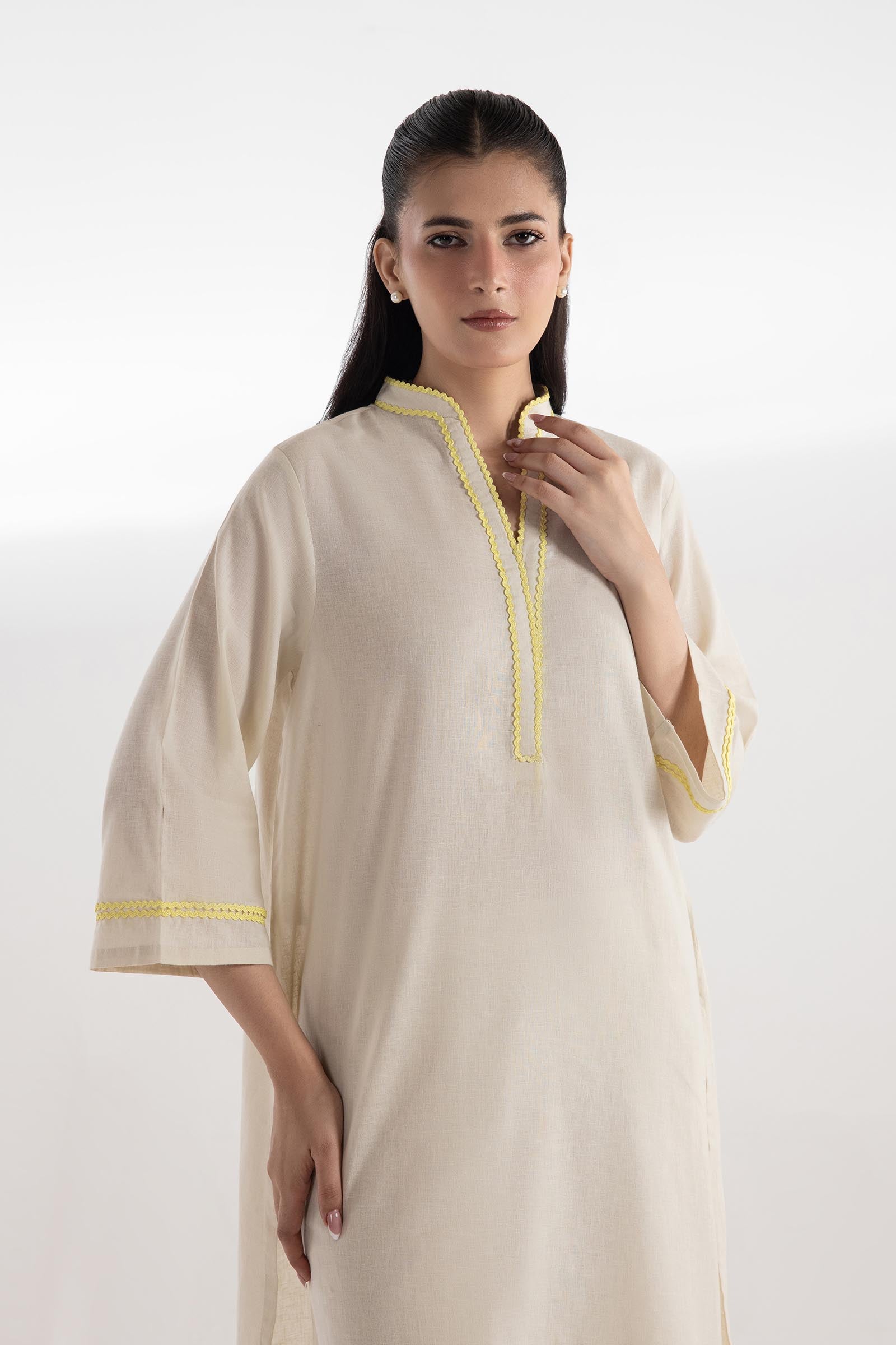 Stitched Dyed Slub Shirt + Culotte Secondary image