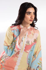 Stitched Printed Khaddar Shirt + Culotte