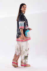 Stitched Printed Khaddar Shirt + Shalwar