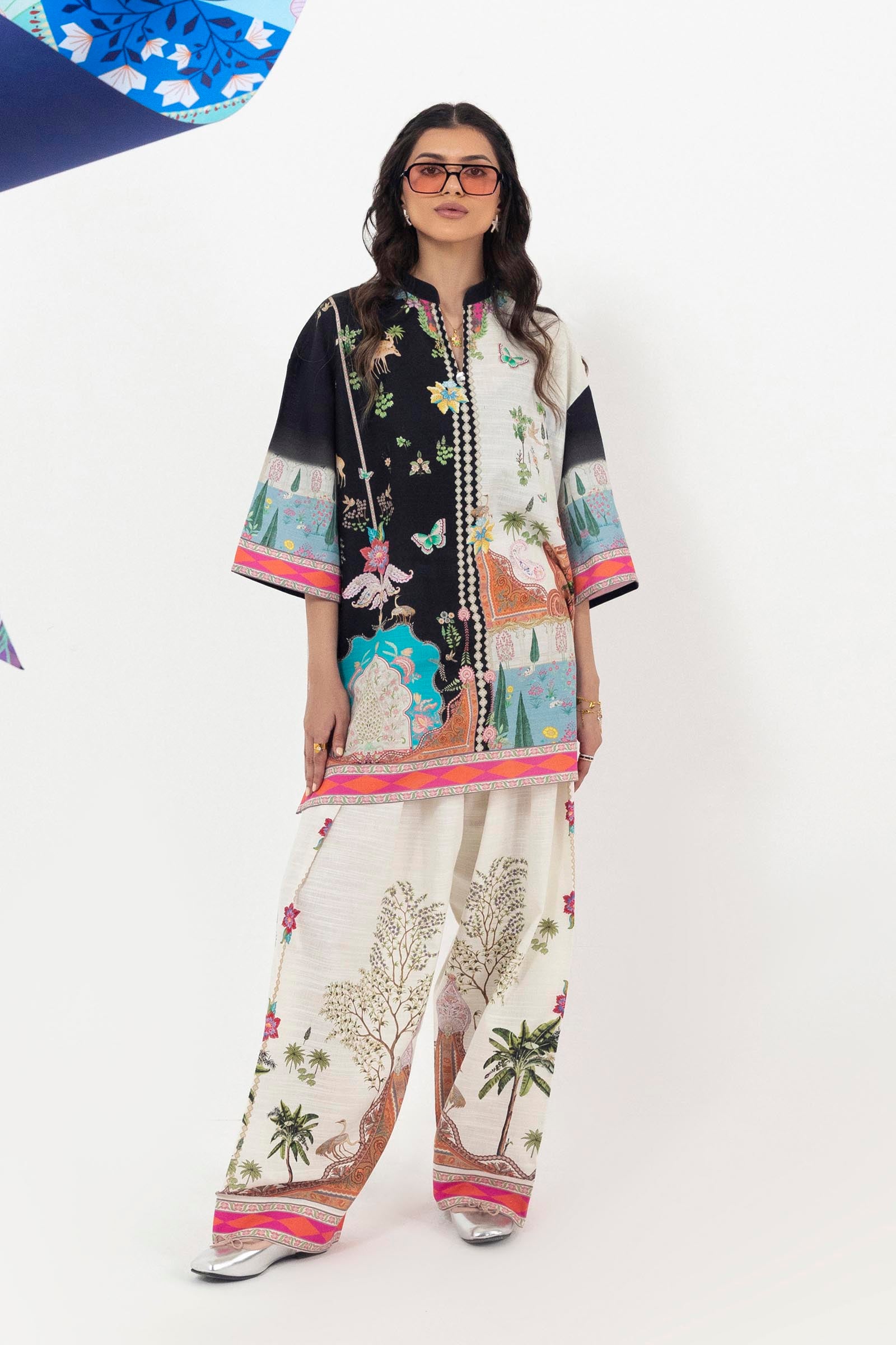 Stitched Printed Khaddar Shirt + Shalwar Main image