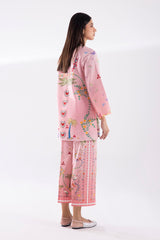 Stitched Printed Khaddar Shirt + Culotte