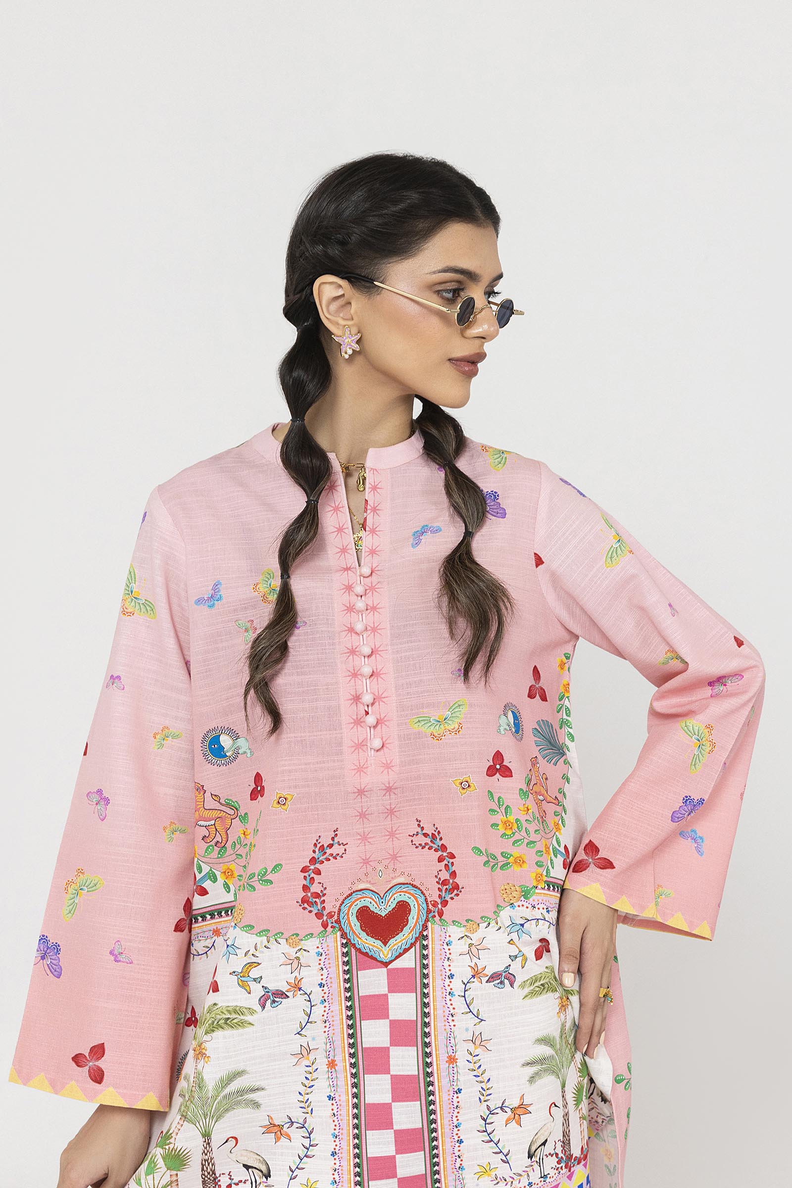 Stitched Printed Khaddar Shirt