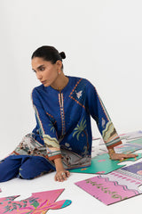 Stitched Printed Khaddar Shirt