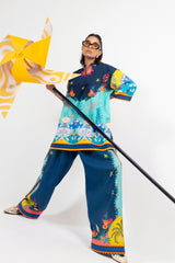 Stitched Printed Khaddar Shirt + Shalwar