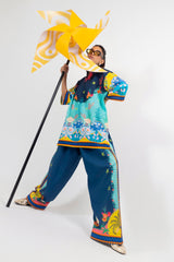 Stitched Printed Khaddar Shirt + Shalwar