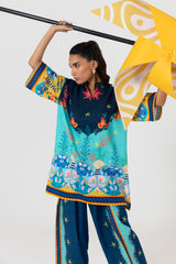 Stitched Printed Khaddar Shirt + Shalwar