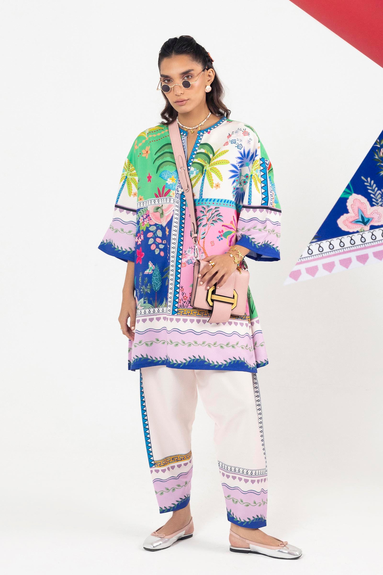 Stitched Printed Dobby Shirt + Shalwar Main image
