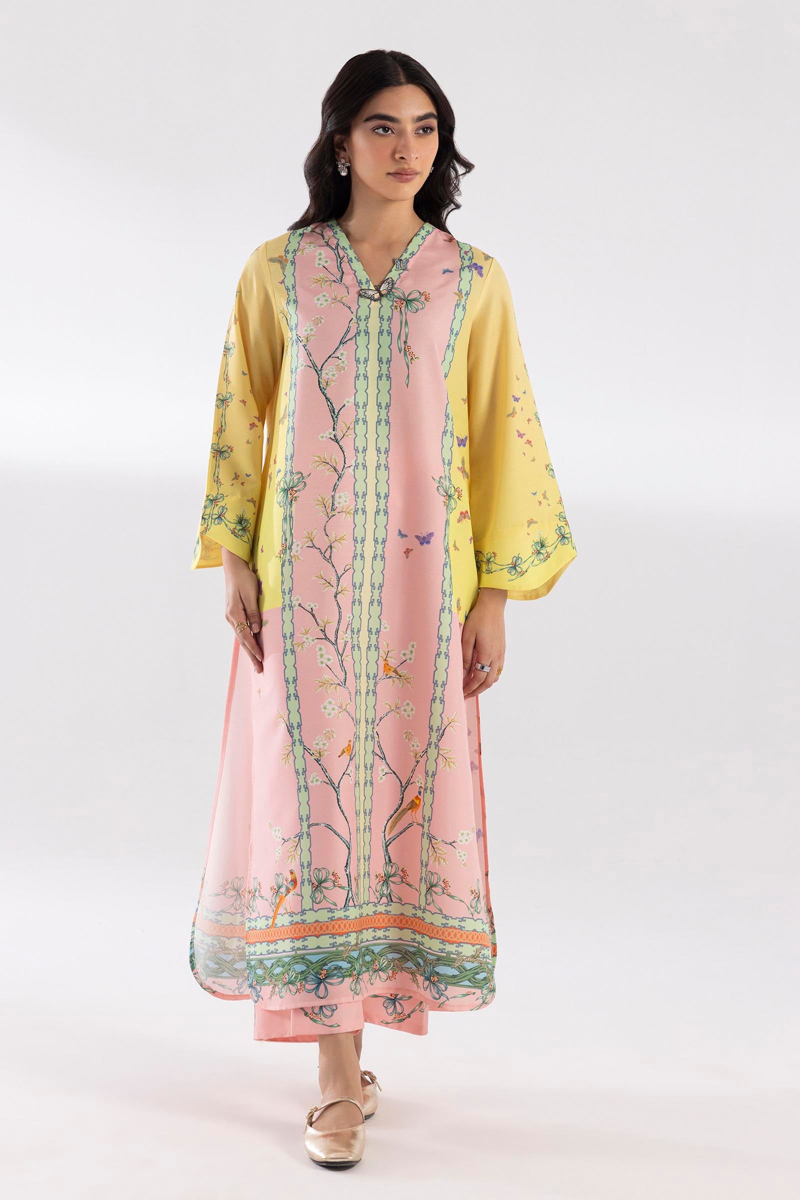 Stitched Printed Linen Shirt+ Culotte Main image