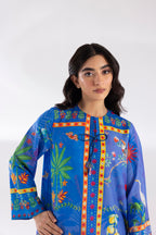 Stitched Printed Linen Shirt+ Culotte