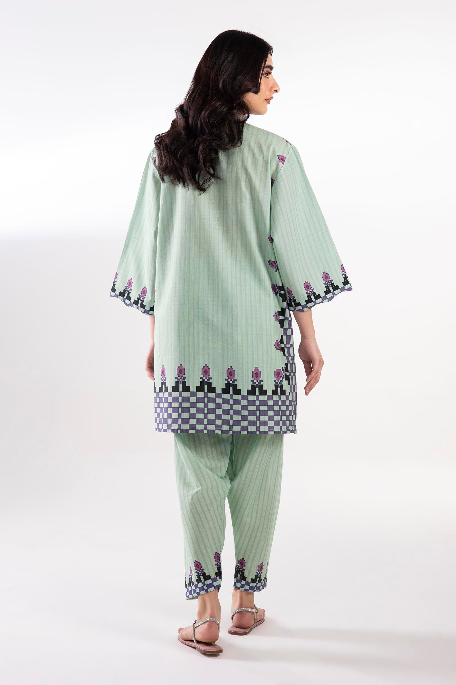 Stitched Printed Fancy Slub Shirt