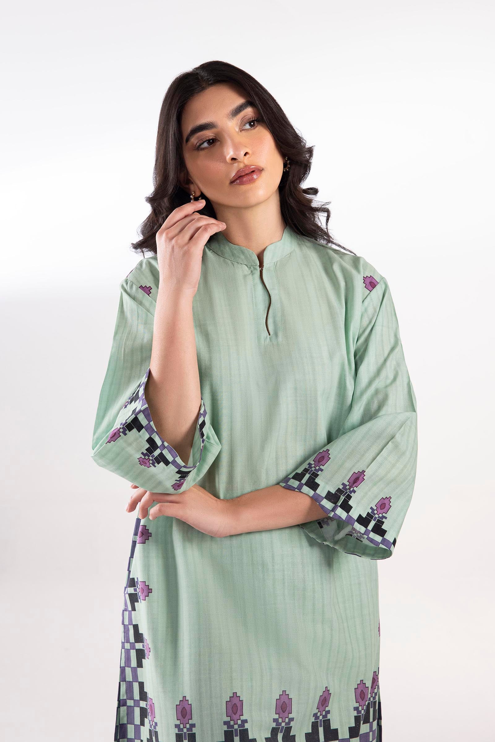 Stitched Printed Fancy Slub Shirt Secondary image